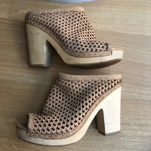 Dolce Vita Brooks Mules Leather 4.5” Heels Ivory 6.5 - Picture 4 of 8